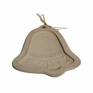 Vintage Superstone Christmas Bell Cookie 6” Mold 1995 Sassafras Enterprise Holly